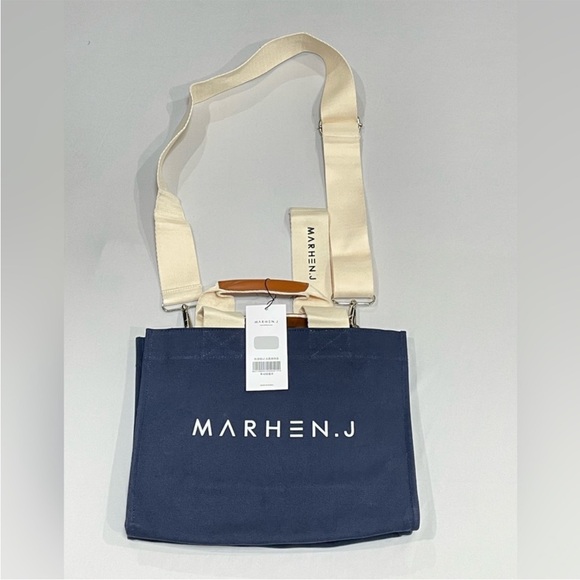 MARHEN. J Rico Mini canvas tote classic navy - Picture 5 of 6